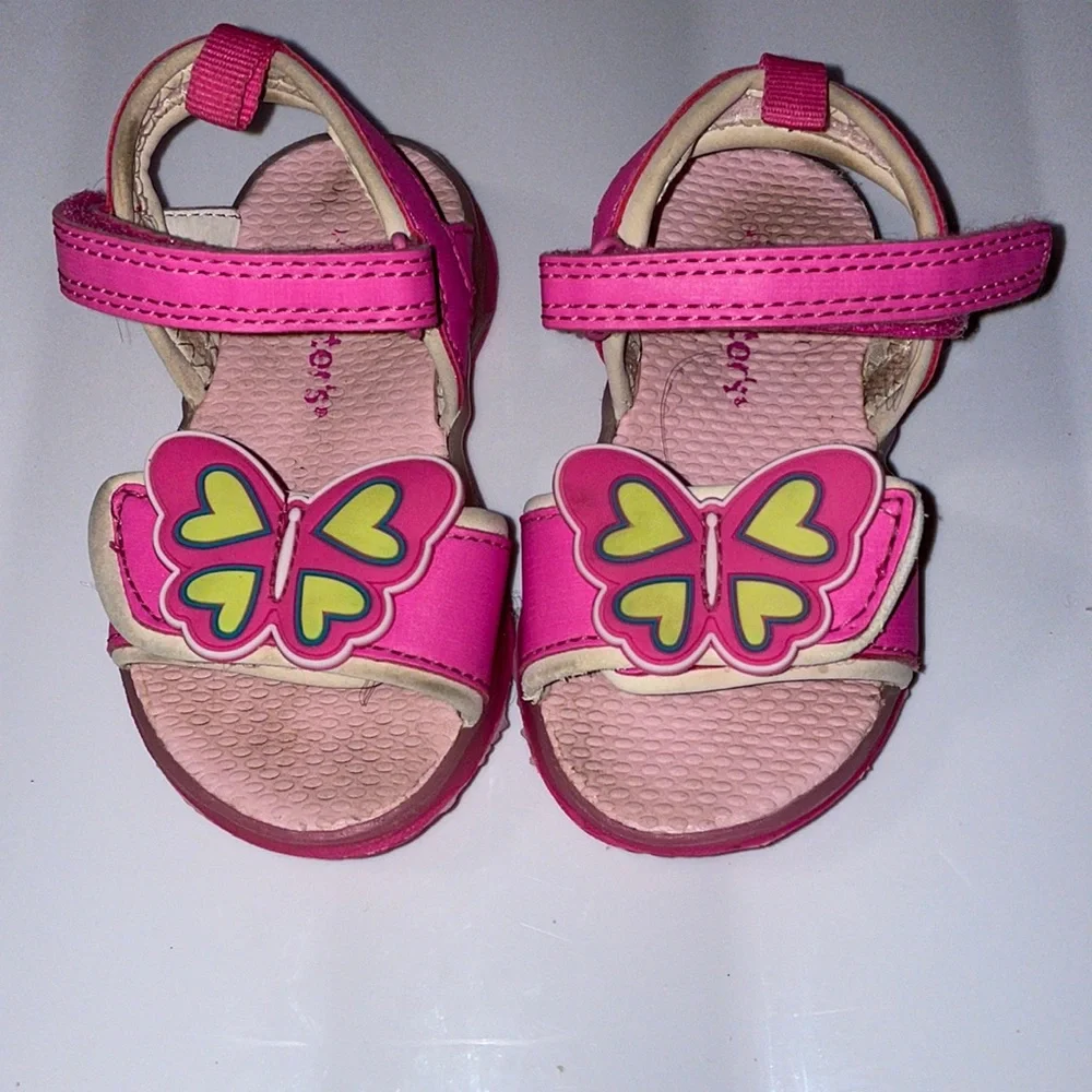 Carters, size 5 sandals for butterflies that light up